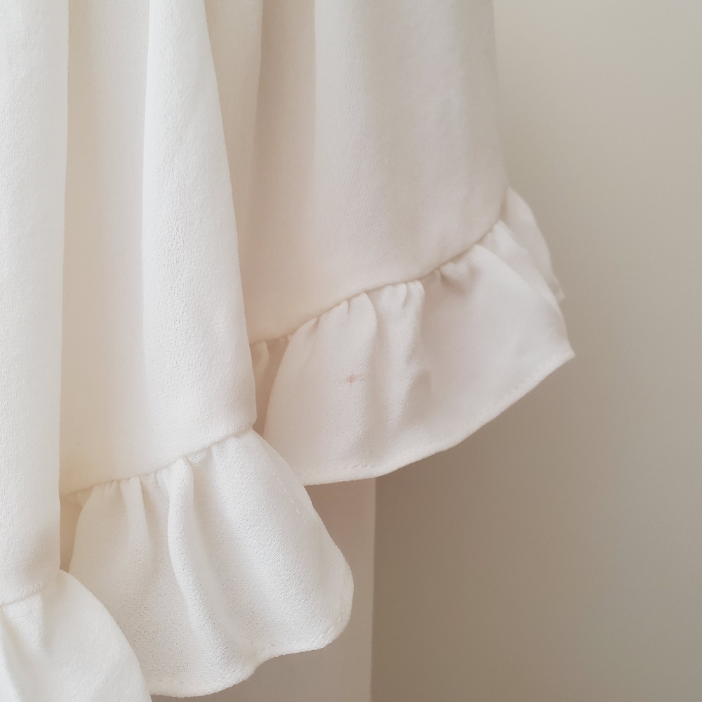 Anthropologie Mise en Scene by Ruffian Marscapone Silk Blouse - Picture 12 of 16